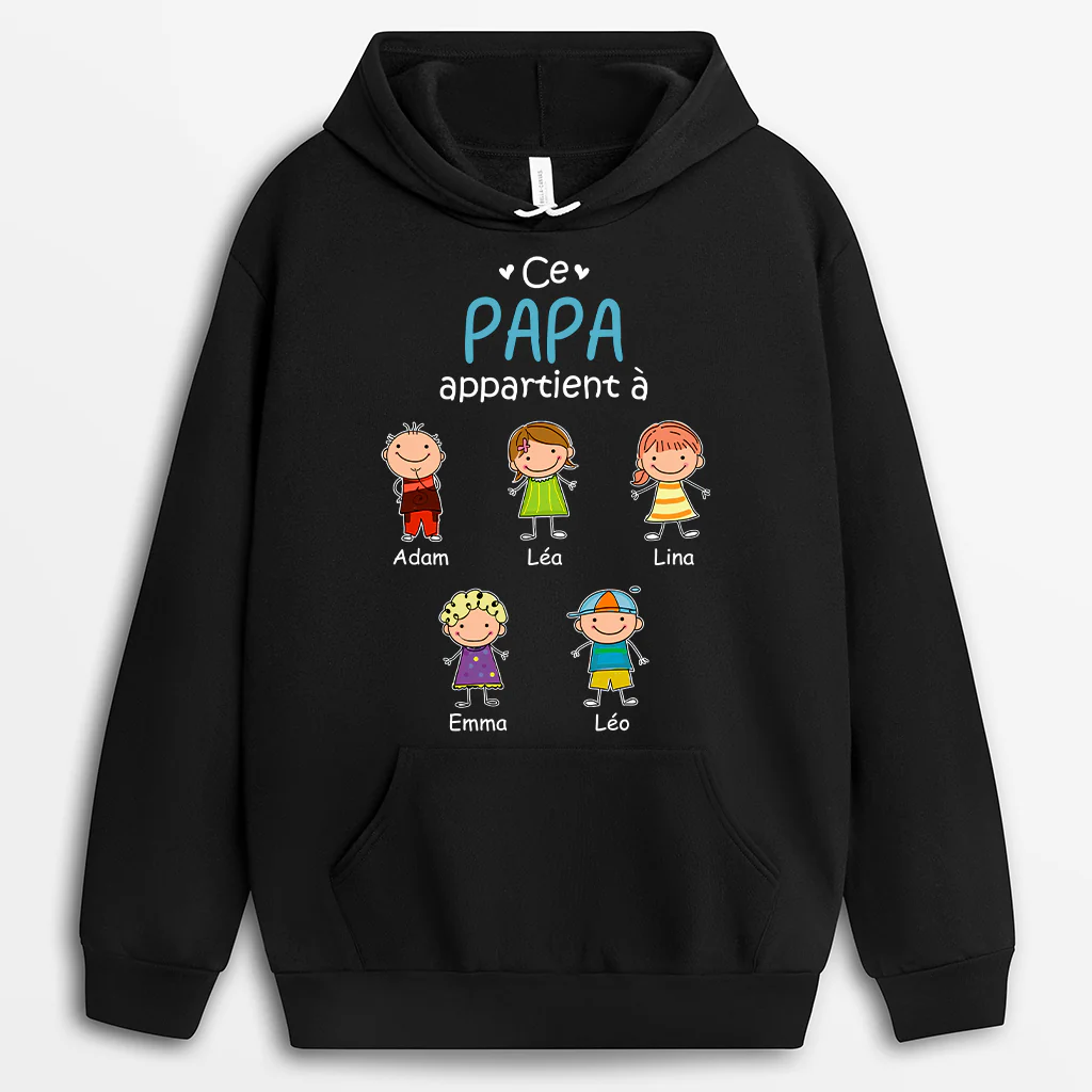 Sweat Capuche Personnalisé – Cette Maman/Mamie Appartient À | Version Mingonne