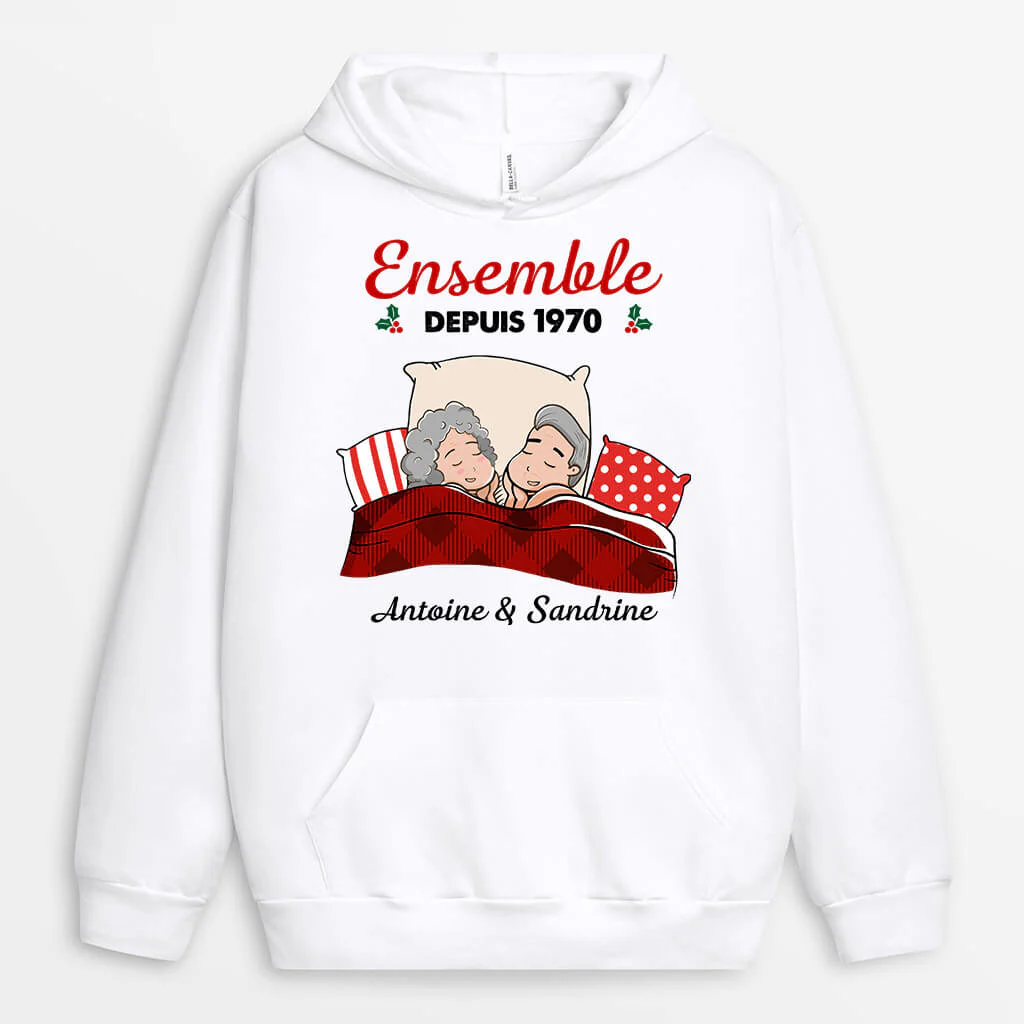 Sweat Personnalisé Couple – Ensemble Depuis Dormir - Image 2