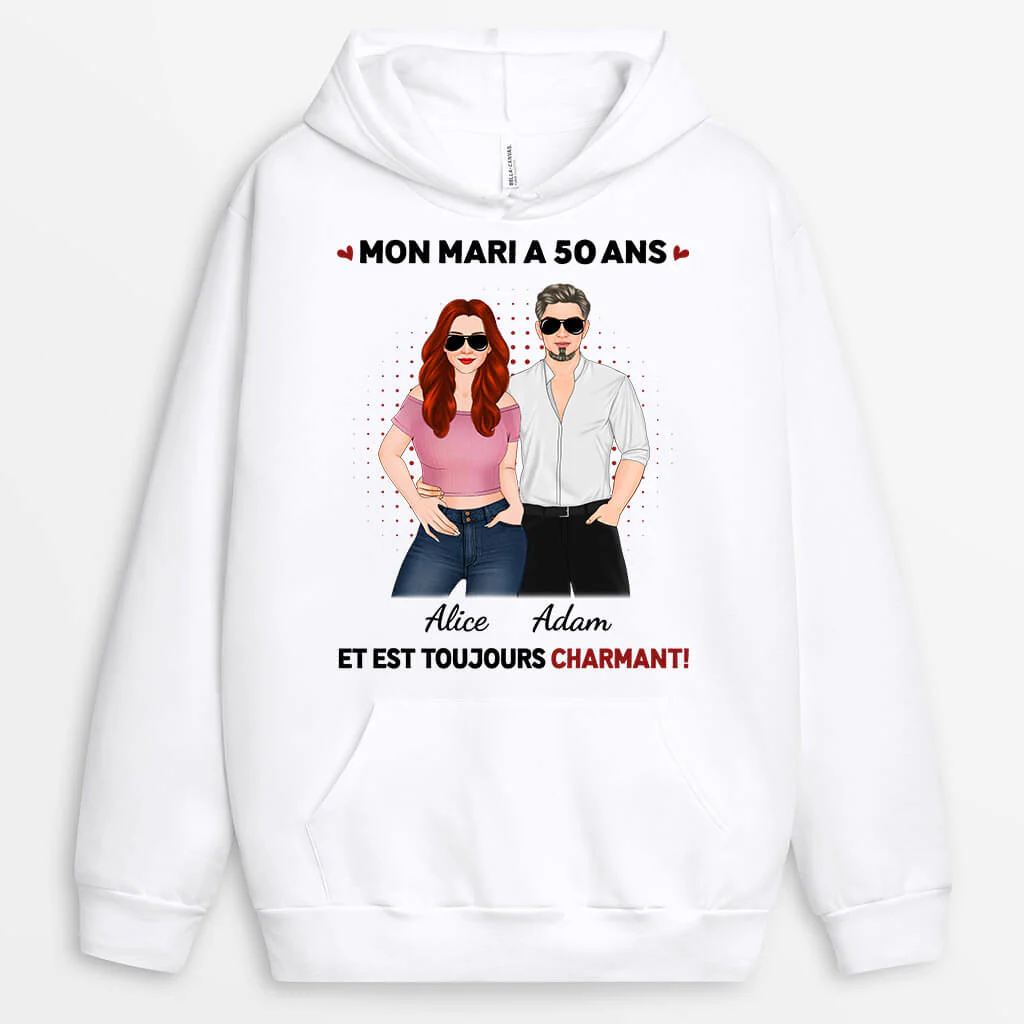 Sweat à Capuche Personnalisé | Ma Femme/Mon Mari 40 Ans Toujours Sexy - Image 2