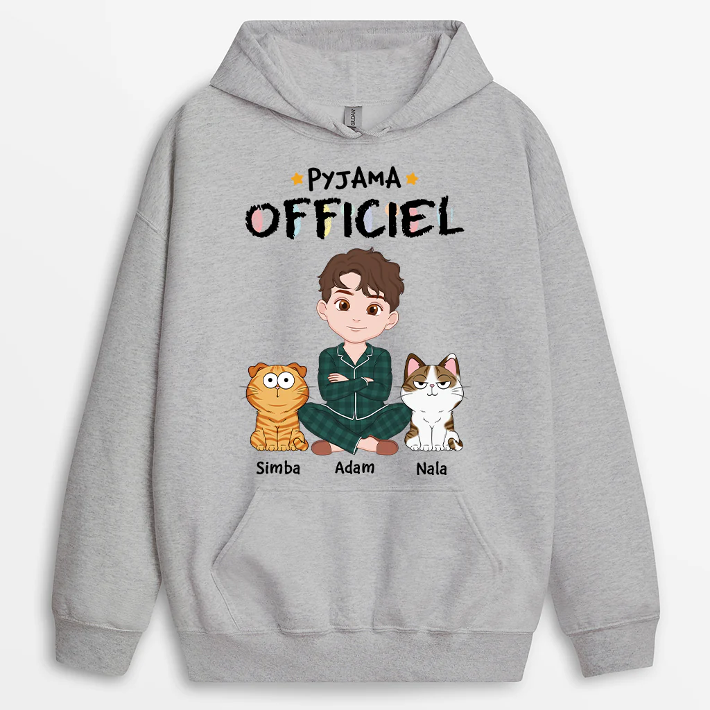 Sweat à capuche personnalisé – Mon sweatshirt officiel pour dormir - Image 2