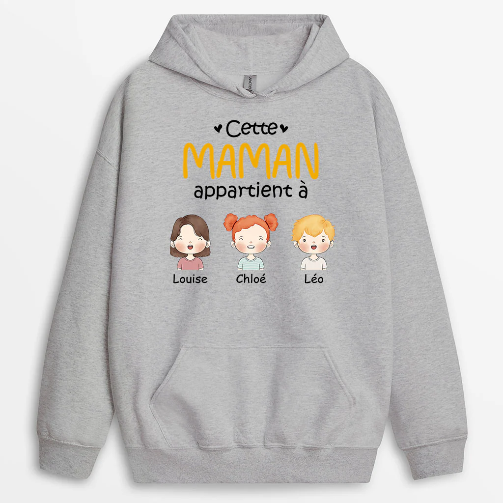 Personnaliser un Sweat à Capuche – Ce Papa/Maman Appartient À - Image 2