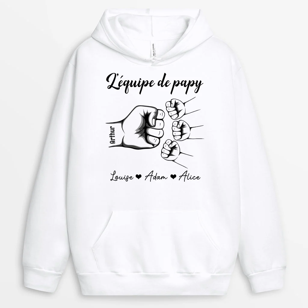 Sweat À Capuche Personnalisé -  L’Équipe de Papa Papy | Famille - Image 2