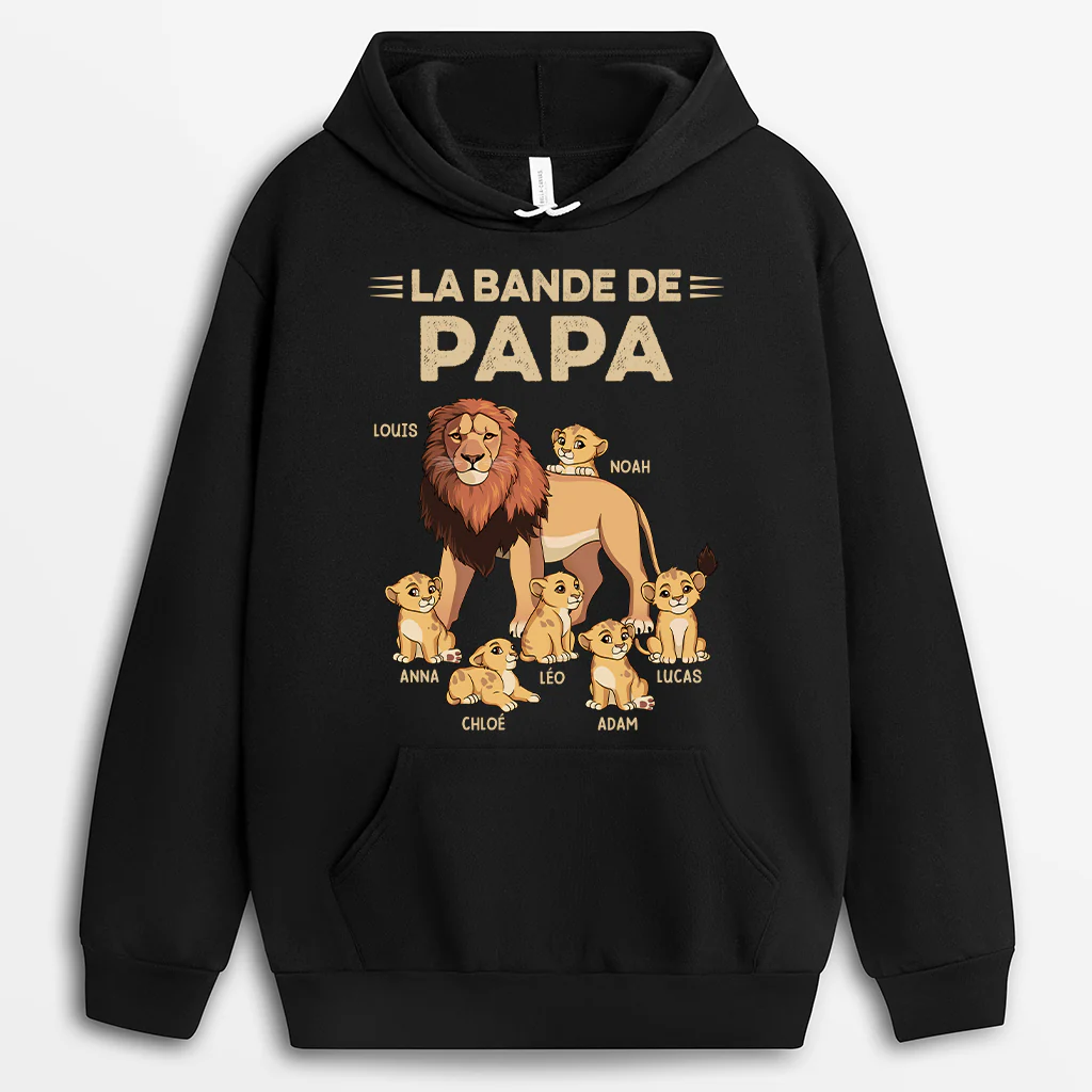 Sweat À Capuche Personnalisé - La Bande À Papa Lion
