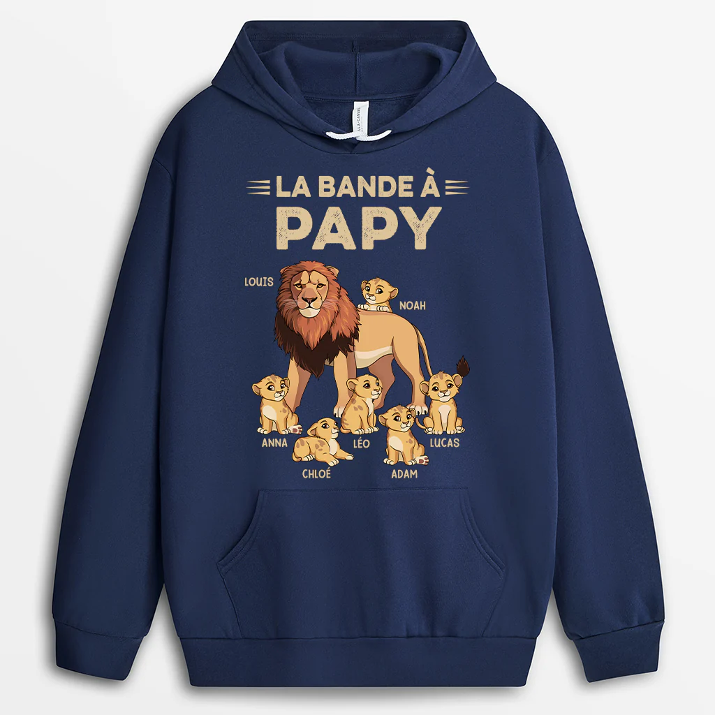 Sweat À Capuche Personnalisé - La Bande À Papa Lion - Image 2