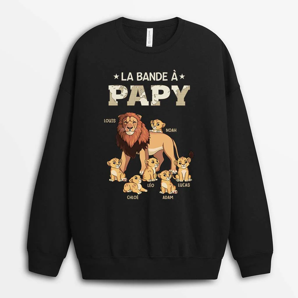 Sweatshirt personnalisable – La bande à papy version lion
