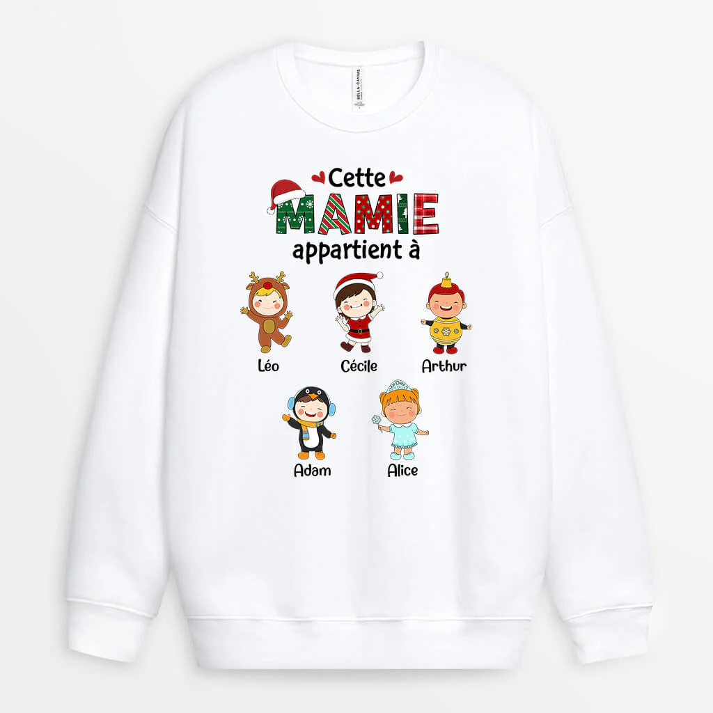 Cadeaux De Noël Personnalisés – Sweatshirt Mamie Appartient À