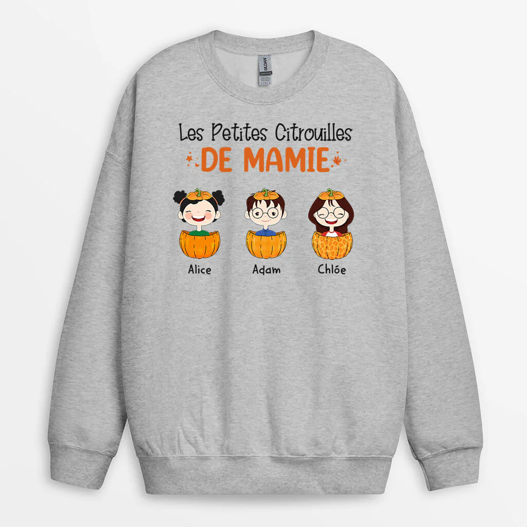 Sweat Personnalisé - Les Petites Citrouilles De Mamie