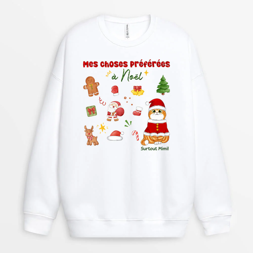 Idée Cadeau De Noël Personnalisé – Sweat Mes Choses Préférées
