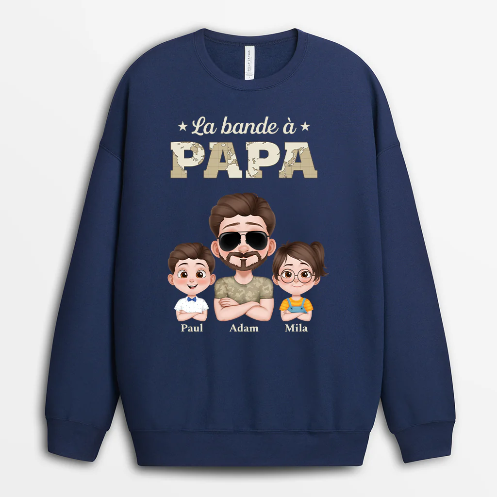 Sweat Personnalisé - La Bande À Papa & Papy Soldat - Image 2