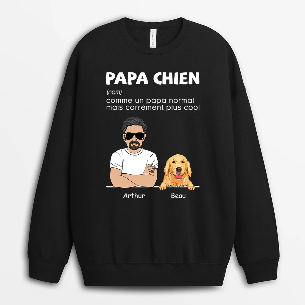Sweat personnalisé chien – Le papa chien