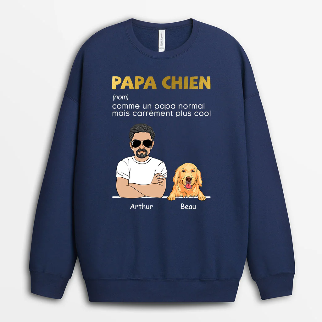 Sweat personnalisé chien – Le papa chien - Image 2