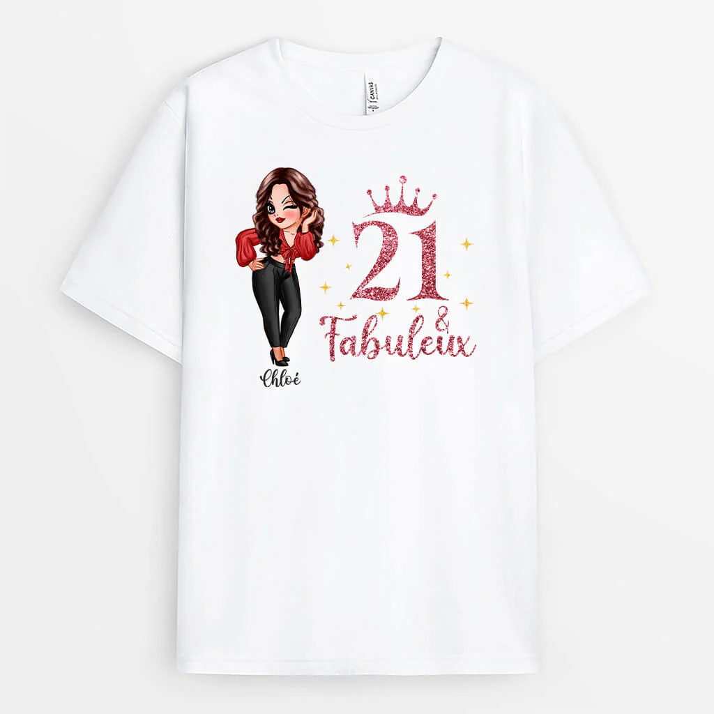 T-Shirt Femme Personnalisé – 30 Fabuleux Anniversaire - Image 2
