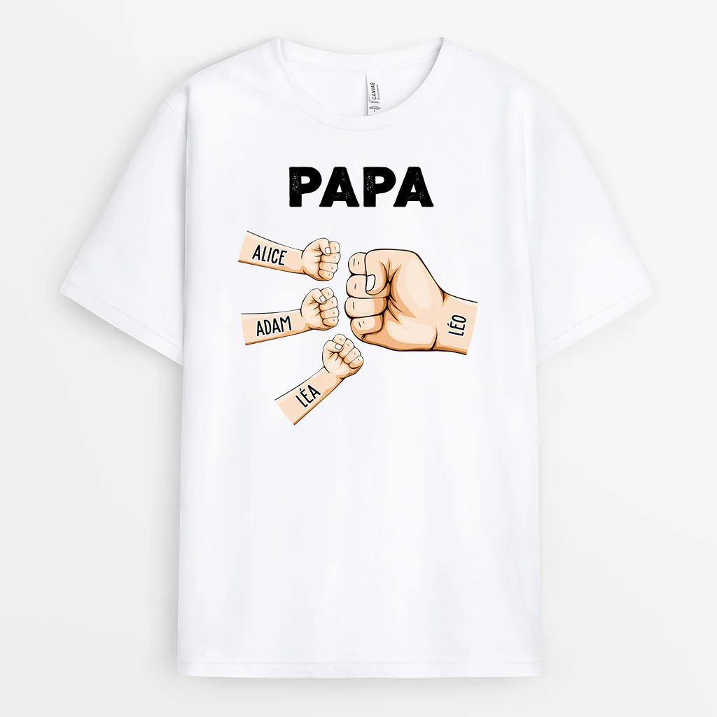 Tee Shirt Personnalisé pour Papa - Bosse de Poing