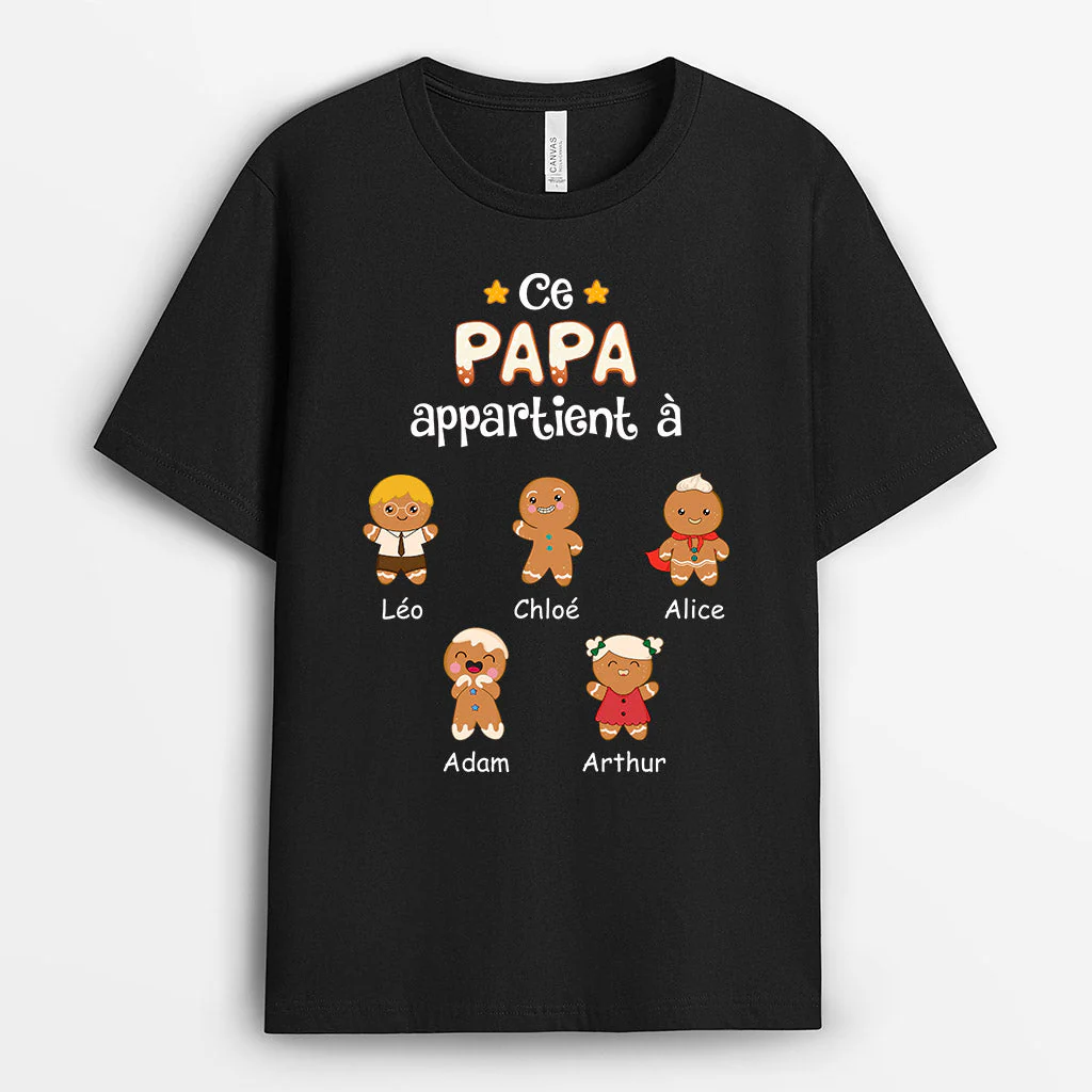 T shirt Personnalisé Papy - Ce Papi Appartient À Biscuits - Image 2