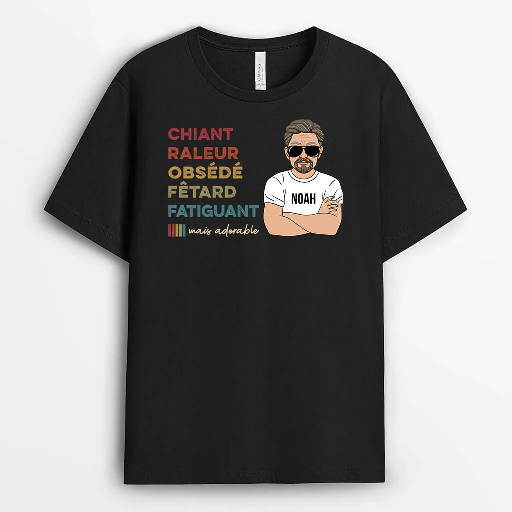 Tee Shirt Personnalisé Humour – Chiant Mais Adorable