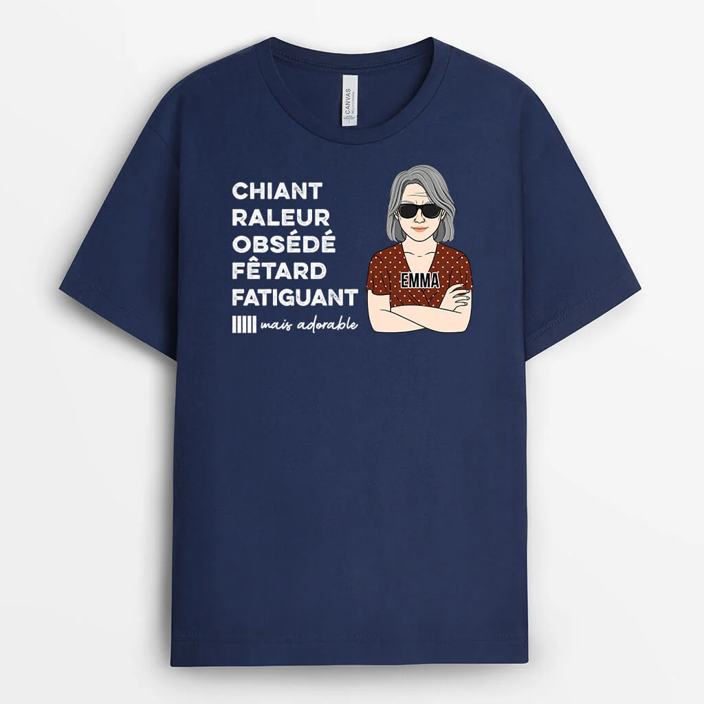 Tee Shirt Personnalisé Humour – Chiant Mais Adorable - Image 2