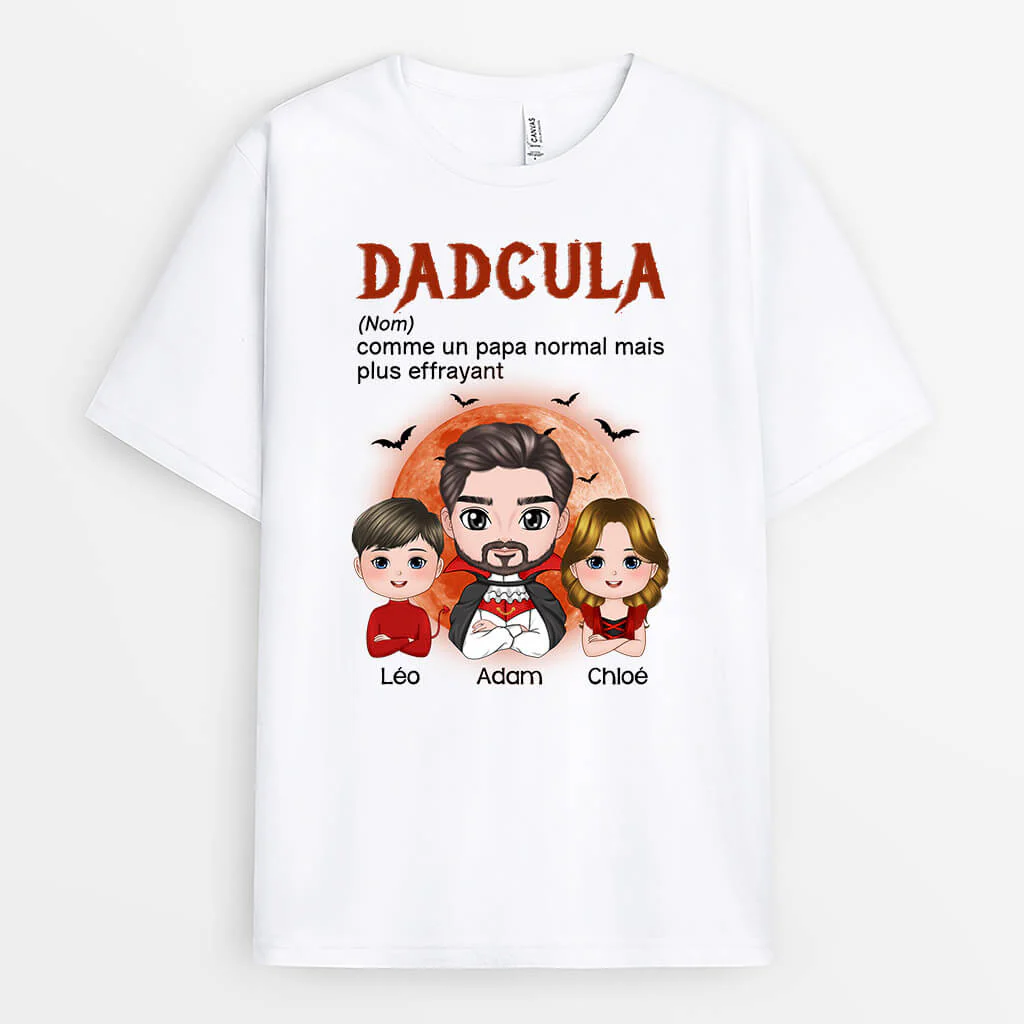 Tee Shirt Papa Personnalisé | Dadcula Comme Un Papa Normal - Image 2