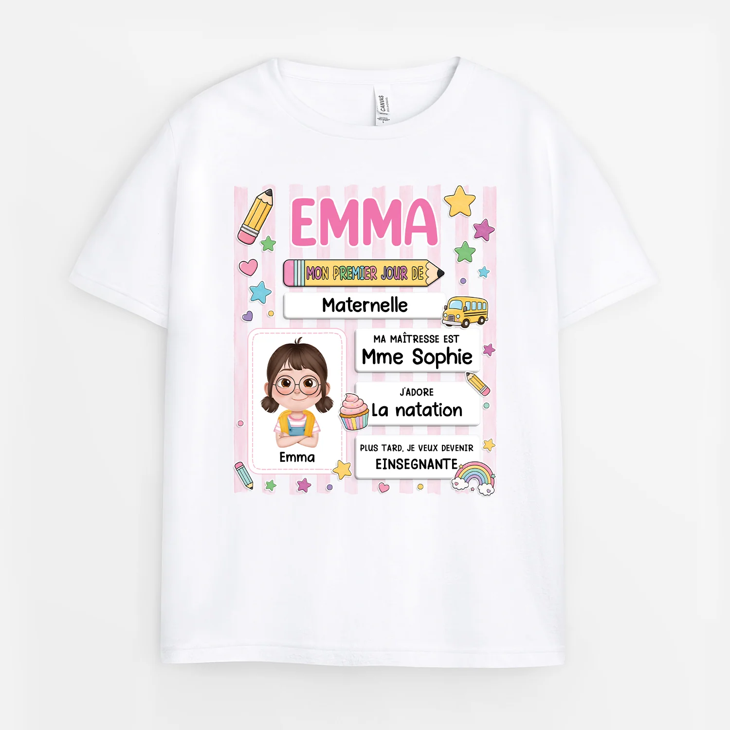 T-shirt Enfant Personnalisé Pour Rentrée Scolaire - Mon Premier Jour
