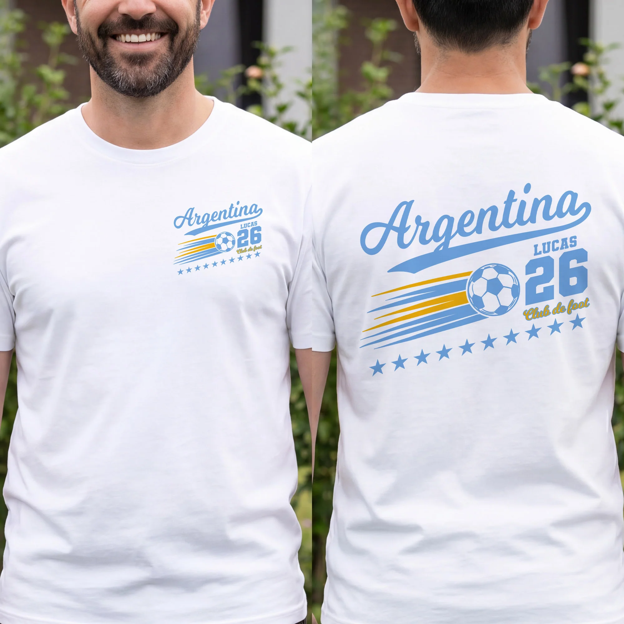 T-shirt Football Personnalisé Recto Verso - Équipe Nationale 2026 - Image 2