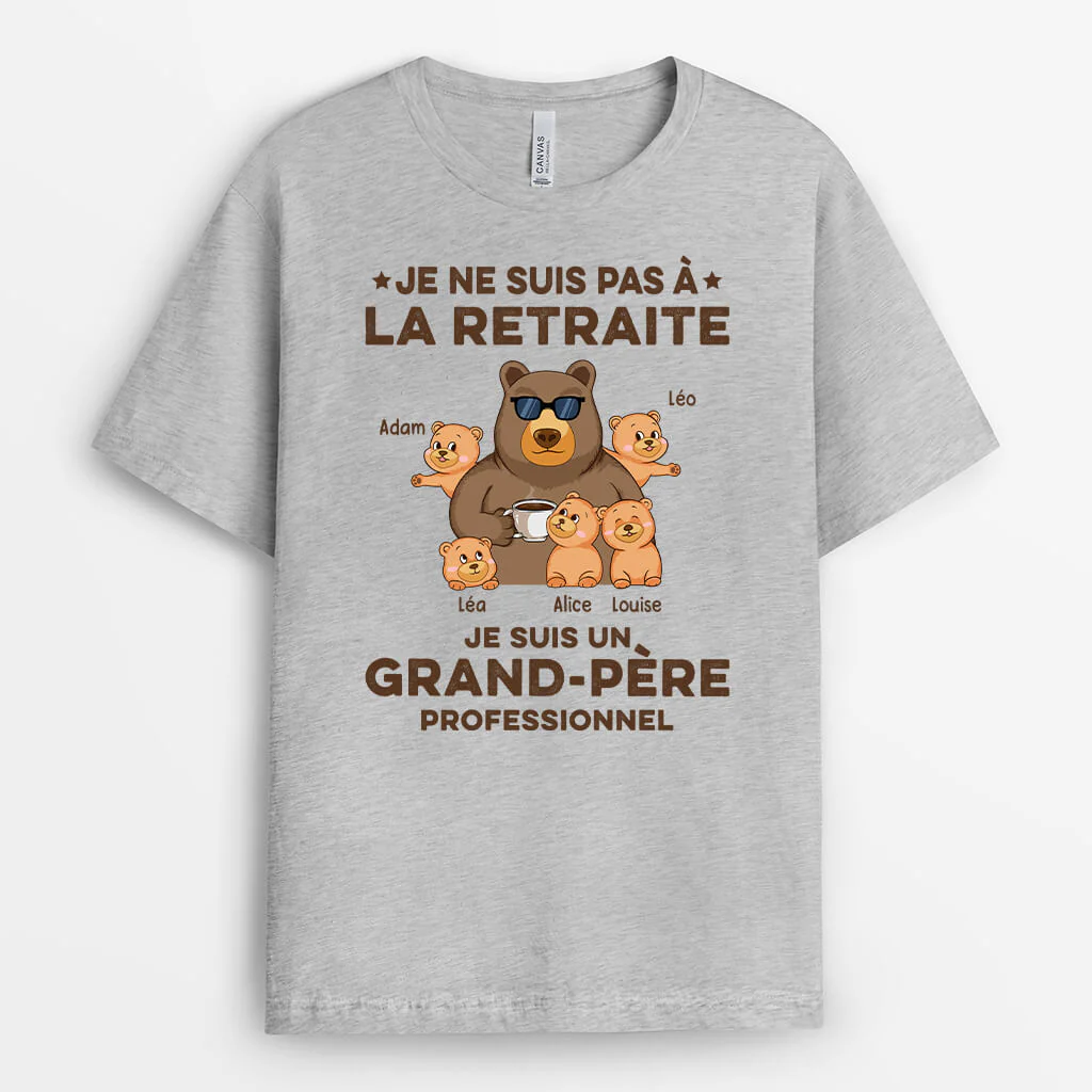 T Shirt Personnalisé Retraite | Je Ne Suis Pas À La Retraite Blanc