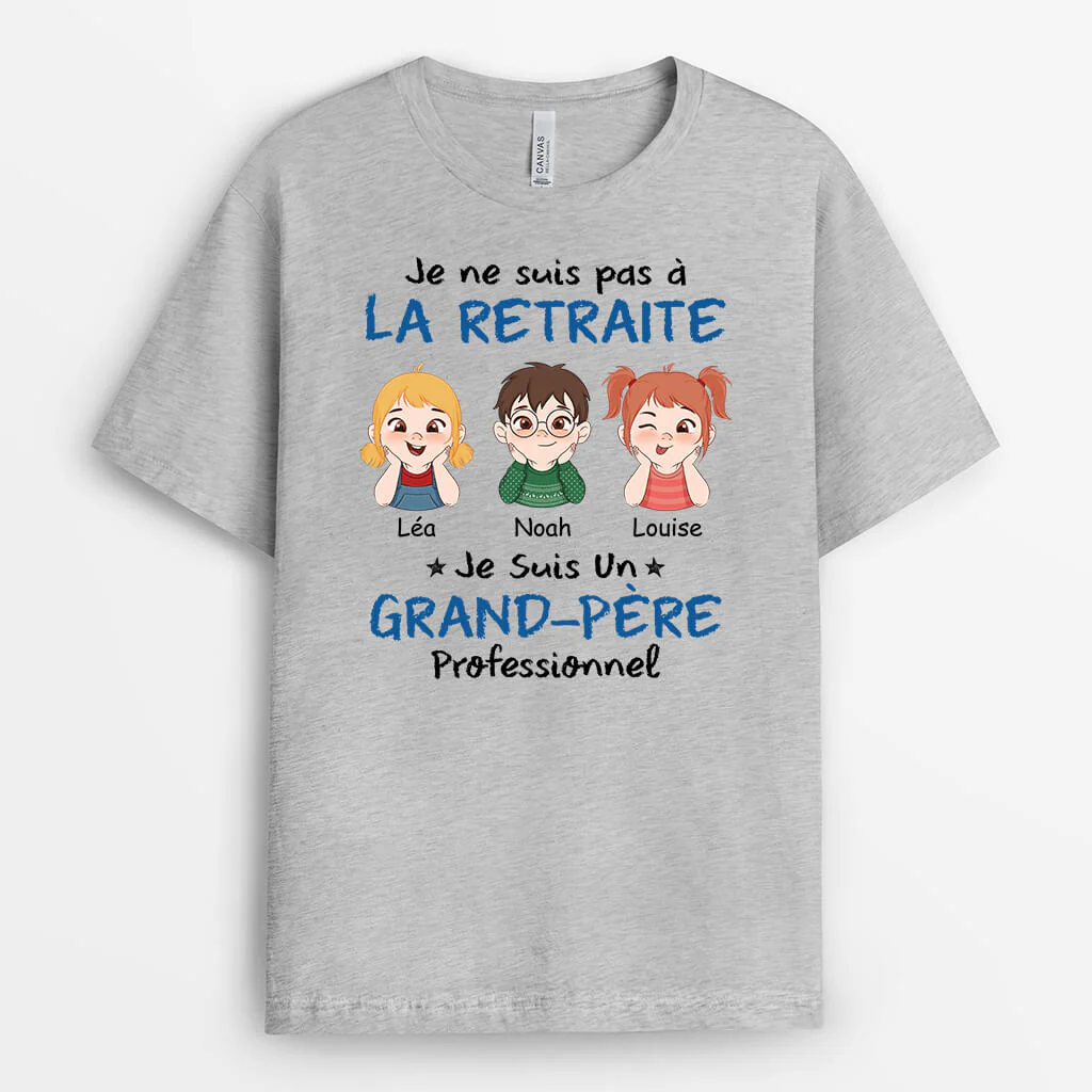 T Shirt Personnalisé Grand Père - Je Suis Un Père Professionnel