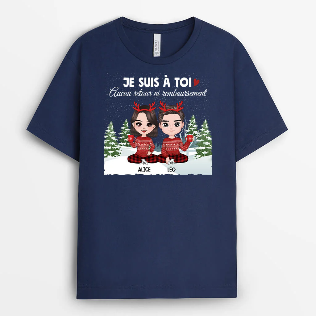 Ensemble Depuis – T-shirt de Noël Personnalisé pour Couple