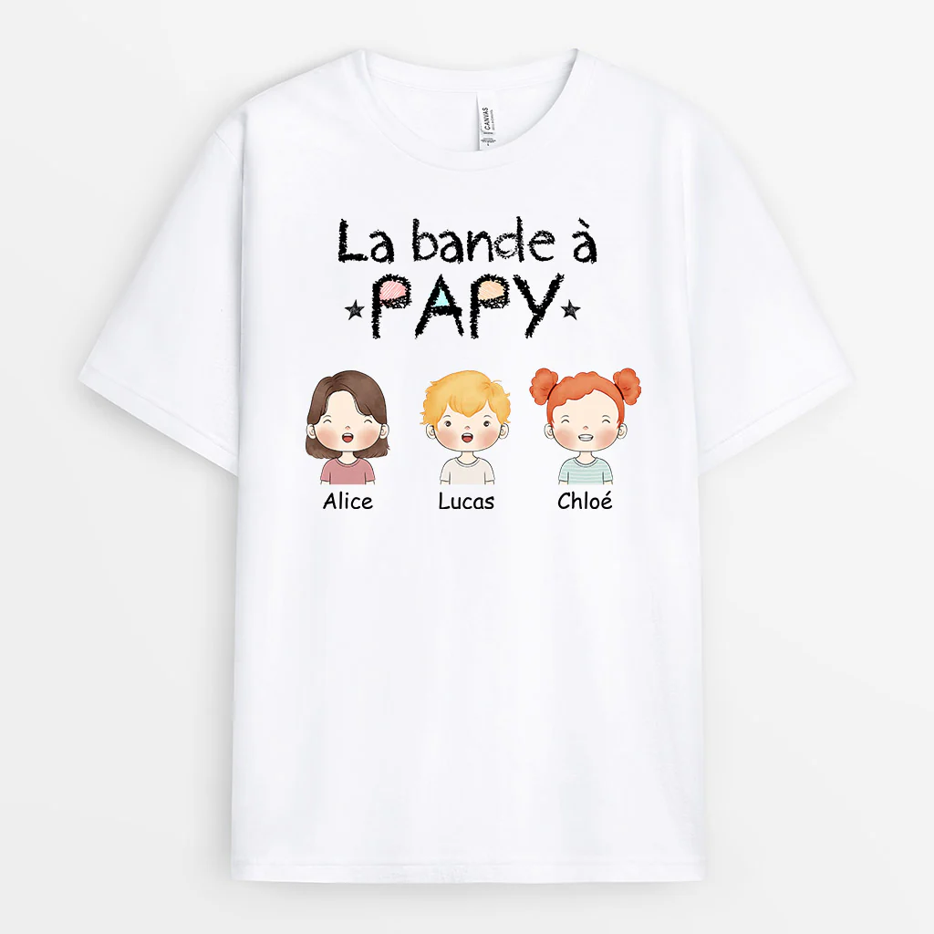 T-shirt la bande à papi – Cadeau personnalisé papa ou papi