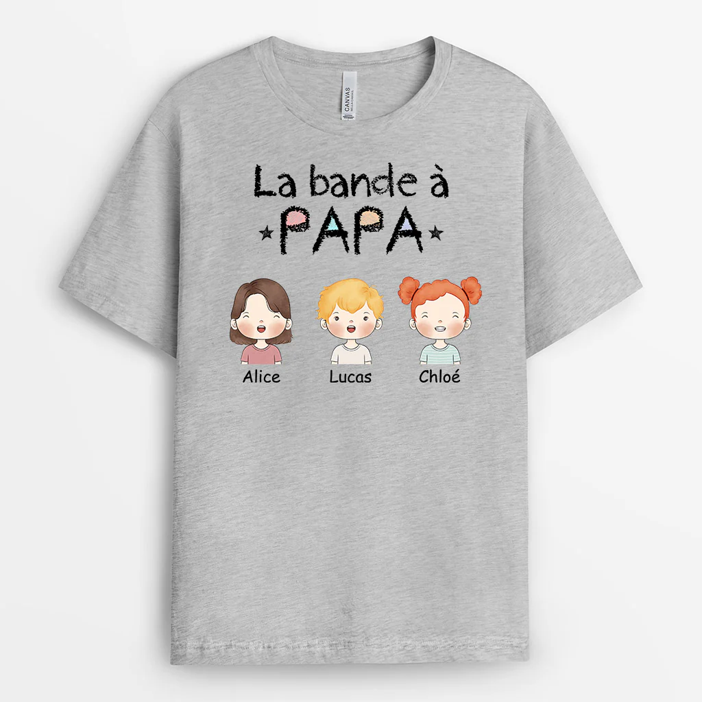 T-shirt la bande à papi – Cadeau personnalisé papa ou papi - Image 2
