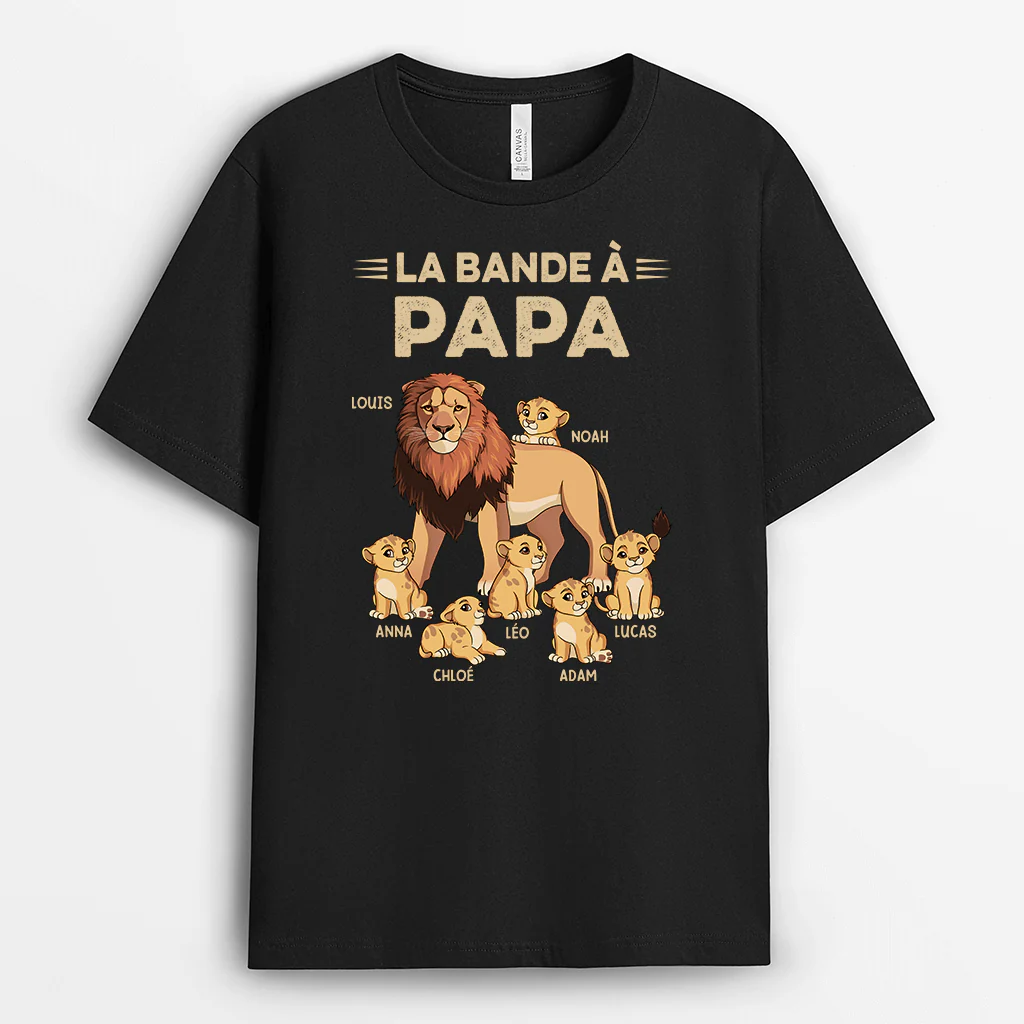 T shirt La Bande à Papy - La Bande à Papa/Papy Lion Personnalisé
