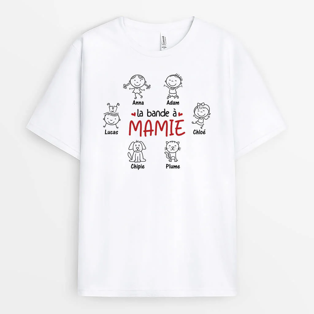 T Shirt Personnalisé Papy -  La Bande À Papy Avec Animaux - Image 2