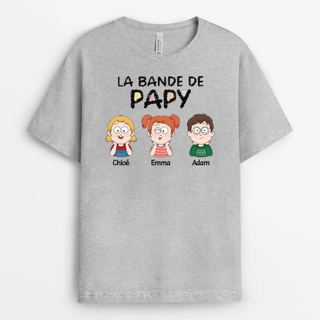 T Shirt Personnalisé Papy - La Bande De Papy Étoile