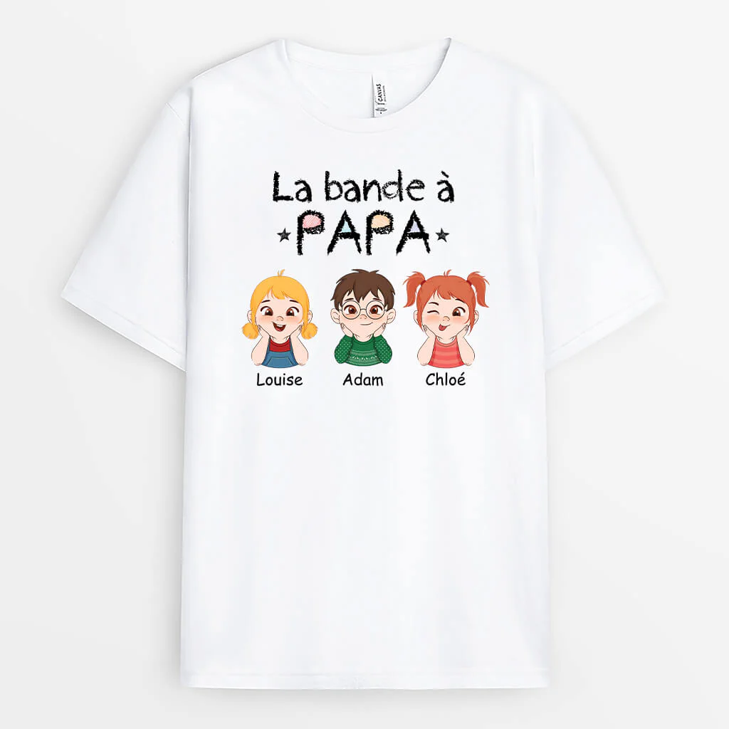 T-shirt Personnalisé - La Bande À Papa Avec Enfant Mignon