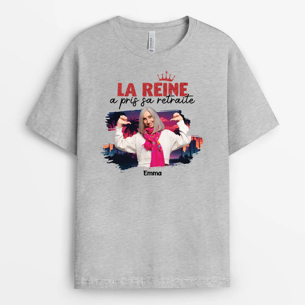 T Shirt Personnalisé Retraite – Le Roi/La Reine A Pris Sa Retraite - Image 2