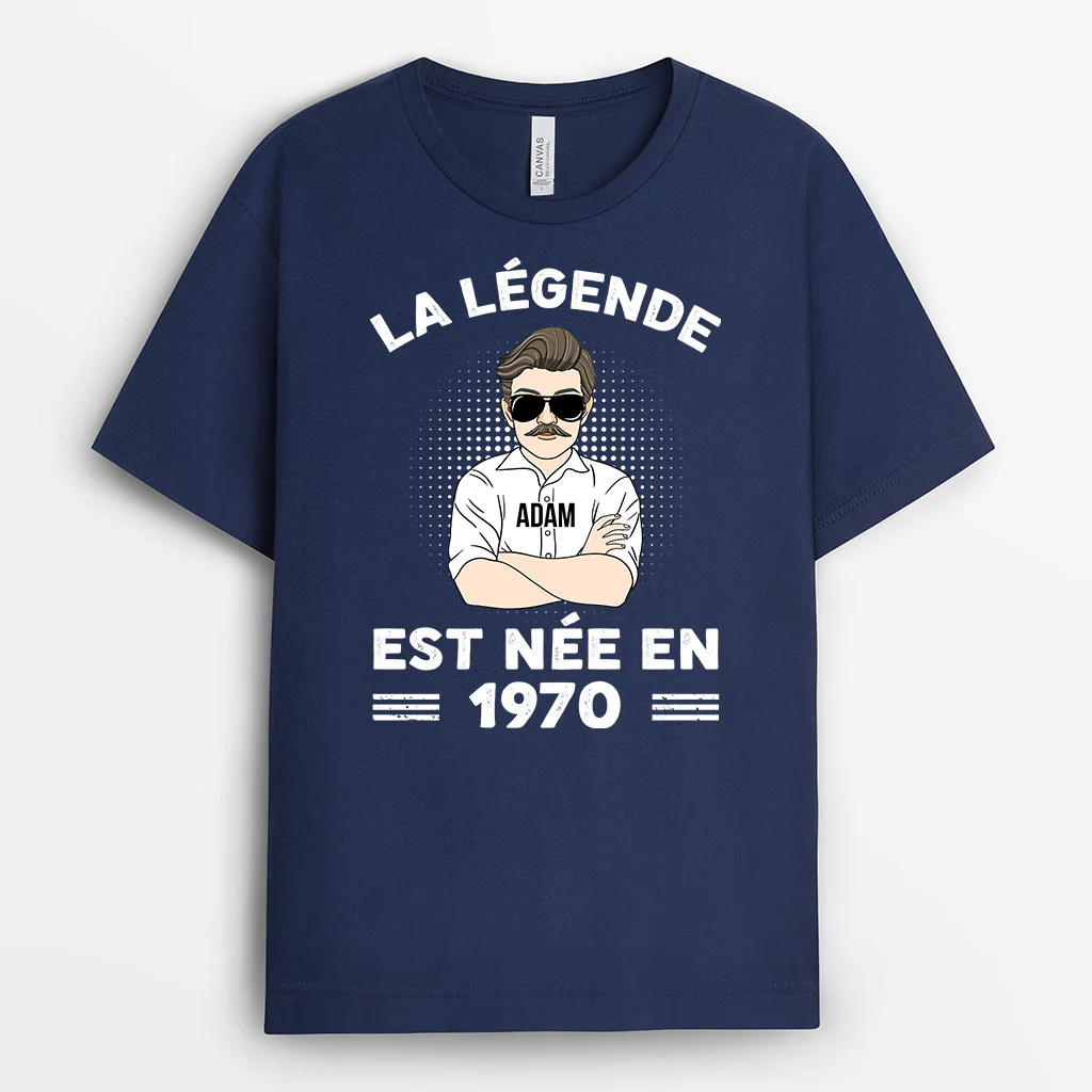 T shirt Personnalisé Papy - La Légende Est Née - Image 2