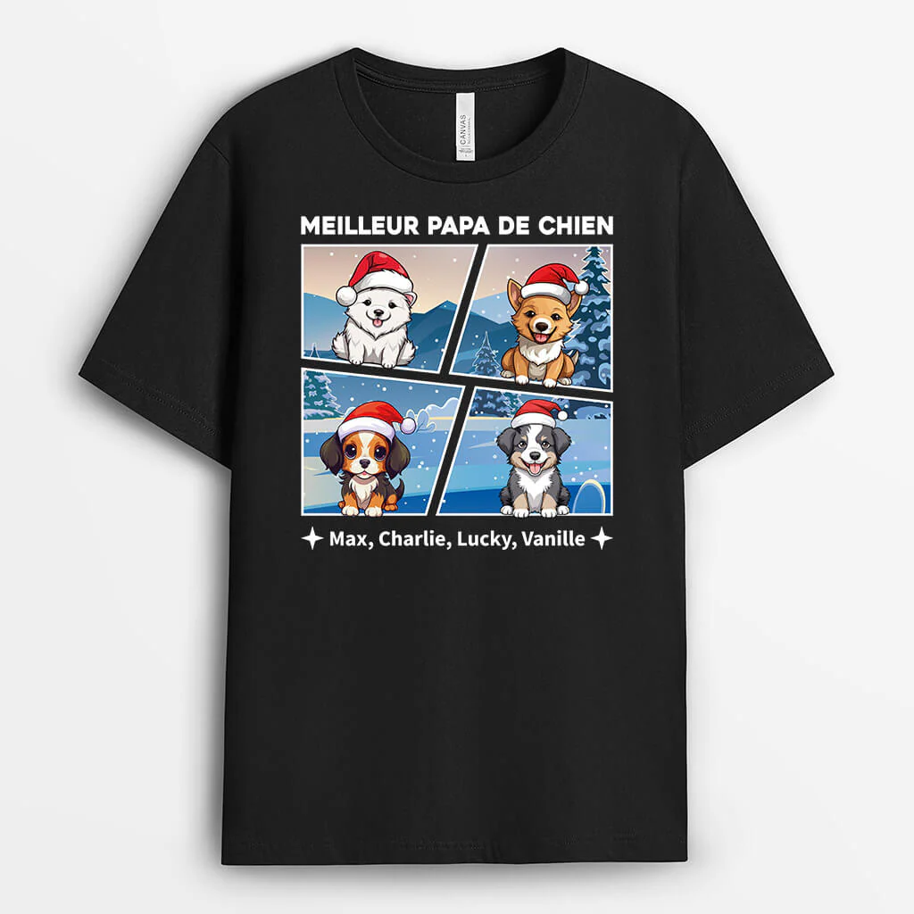 T-shirt Personnalisé - La Meilleure Maman Chien / Le Meilleur Papa Chien
