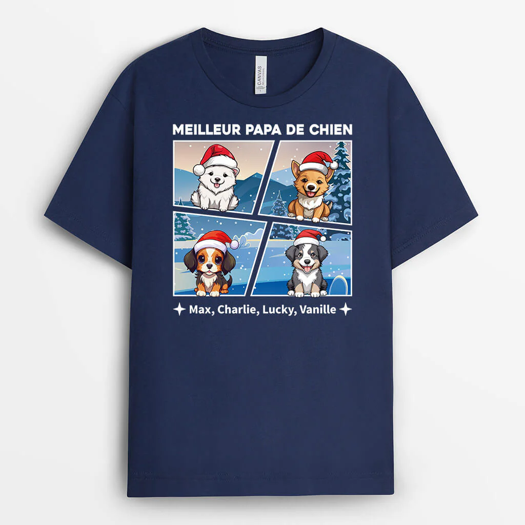 T-shirt Personnalisé - La Meilleure Maman Chien / Le Meilleur Papa Chien - Image 2