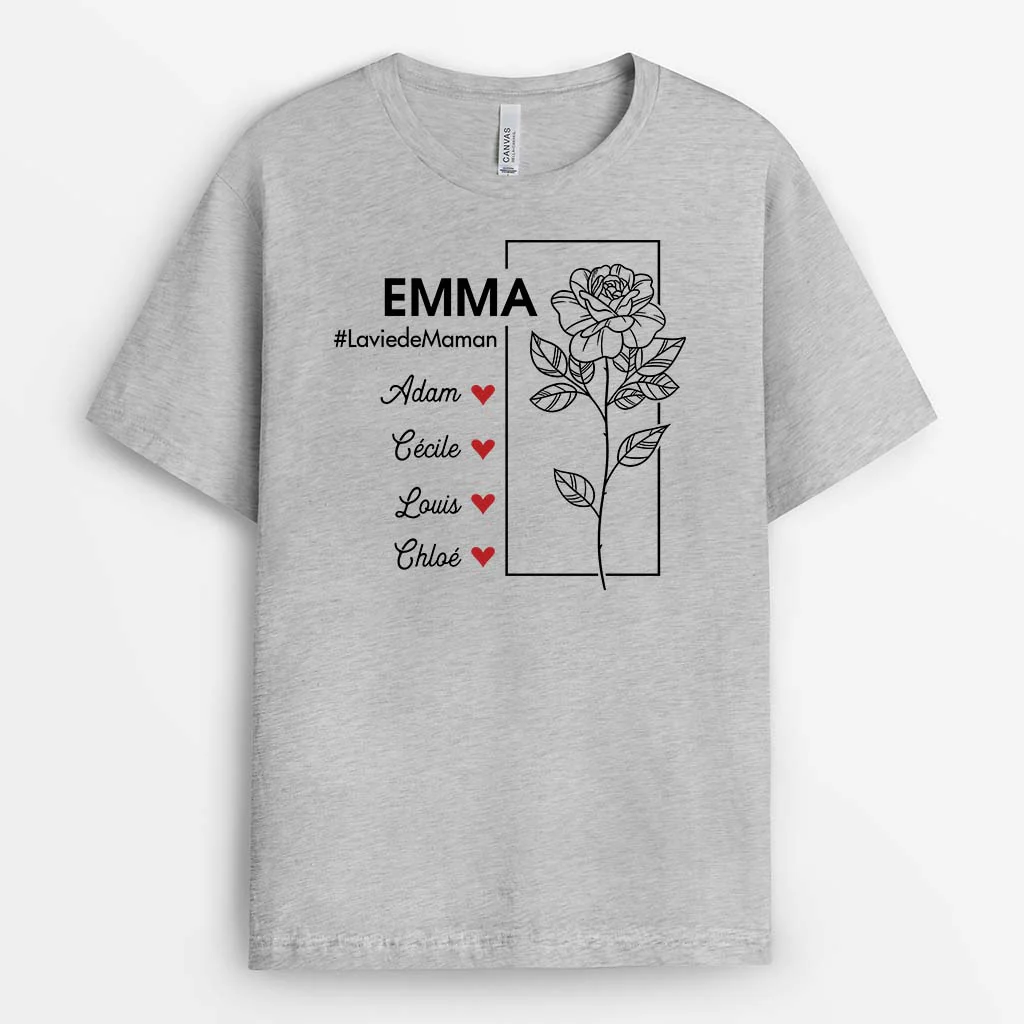 Tee Shirt Personnalisé Mamie - La Vie De Mamie - Image 2