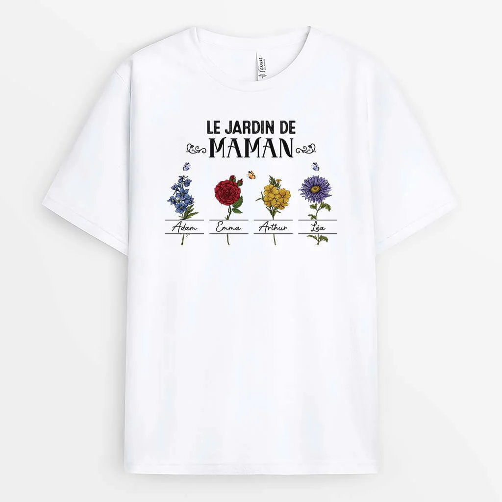 T-shirt Le Jardin De Mamie Charmant Personnalisé - Image 2