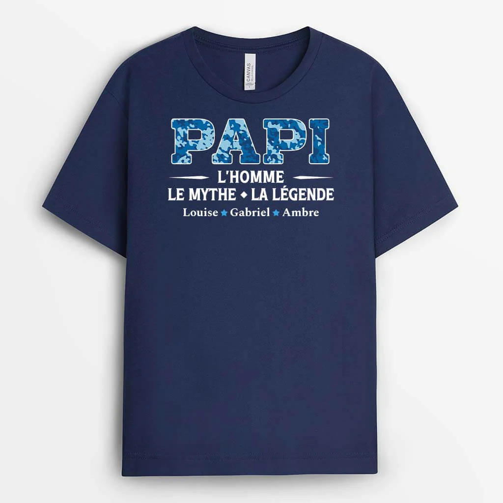 T-shirt Personnalisé Pour Papy - L’Homme, Le Mythe, La Légende