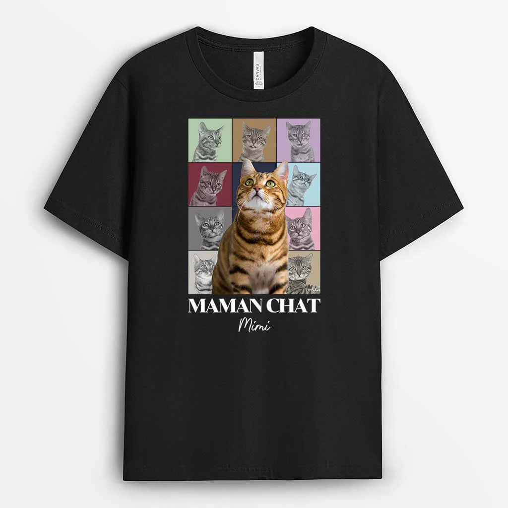 T-shirt Personnalisé - Maman Chat/ Papa Chat