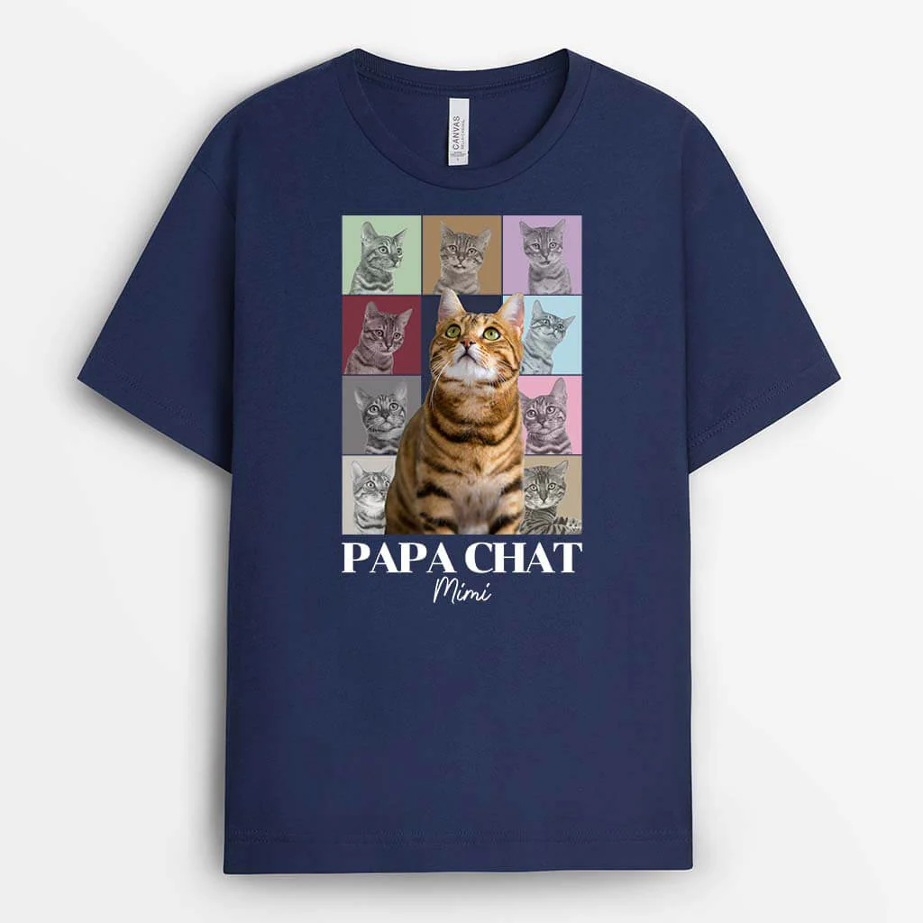 T-shirt Personnalisé - Maman Chat/ Papa Chat - Image 2