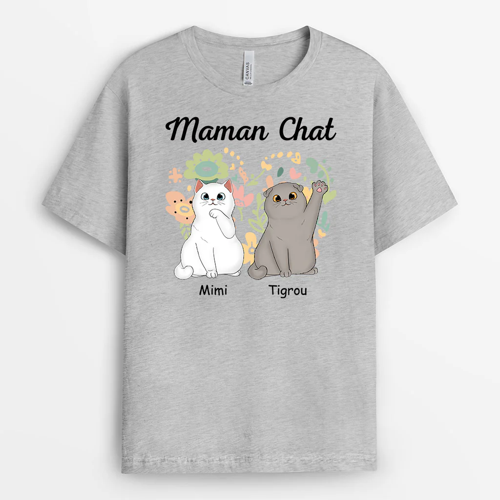 T-shirt Personnalisé - Maman Chat Jardin - Image 2