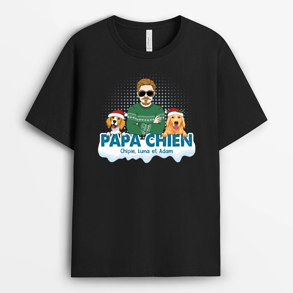 Tee Shirt pour Chien Personnalisé - Papa Chien