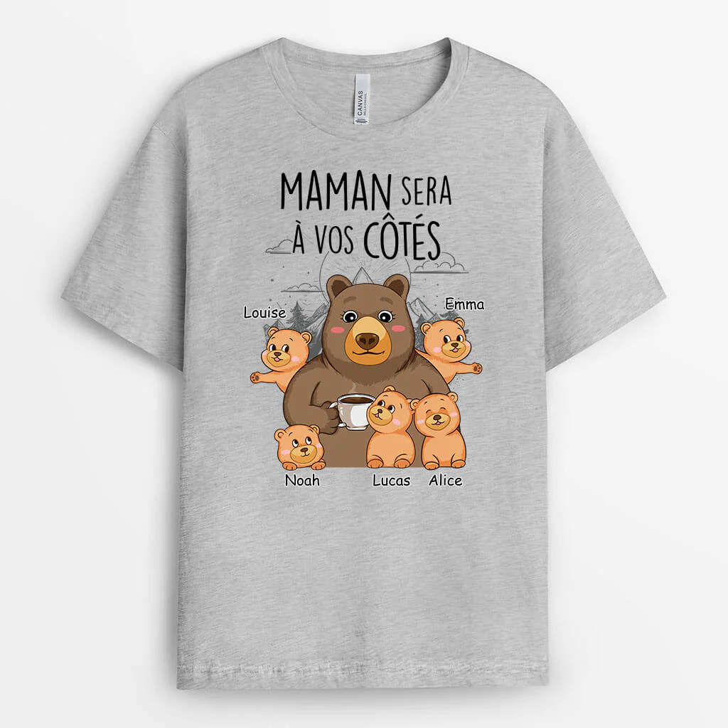 Tee Shirt Personnalisé Mamie - Mamie Sera À Vos Côtés - Image 2