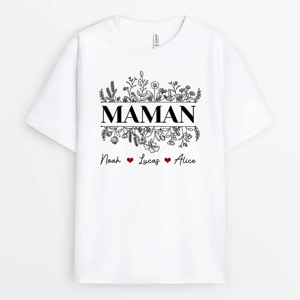 Tee-shirt Mamie Personnalisé - Mamie | Avec Style Floral Chic - Image 2