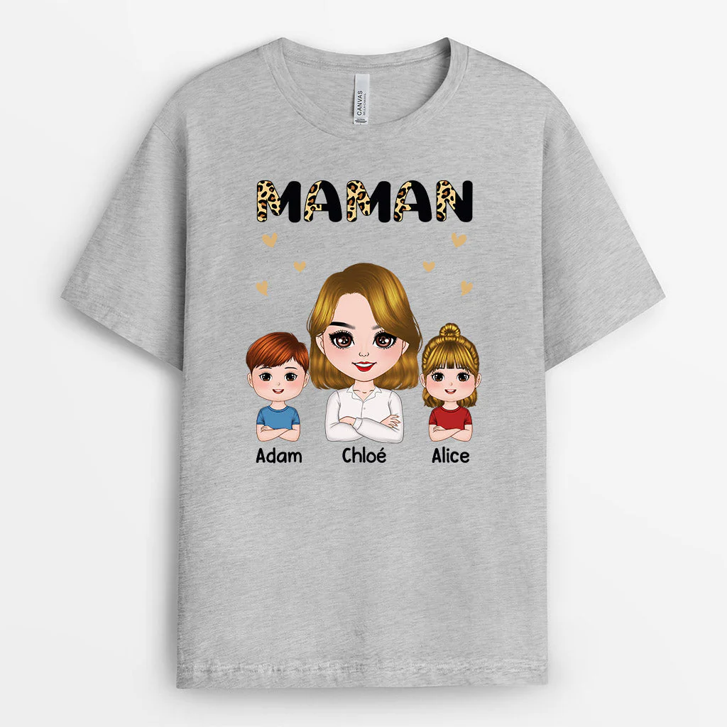 T-shirt Personnalisé Maman - Maman Léopard