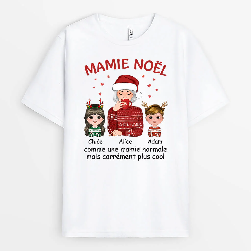 T Shirt Noël Personnalisé - Mamie Noël