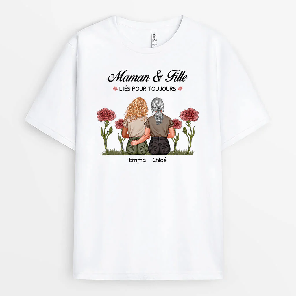 T Shirt Personnalisé Maman - Nous Sommes Liés Pour Toujours