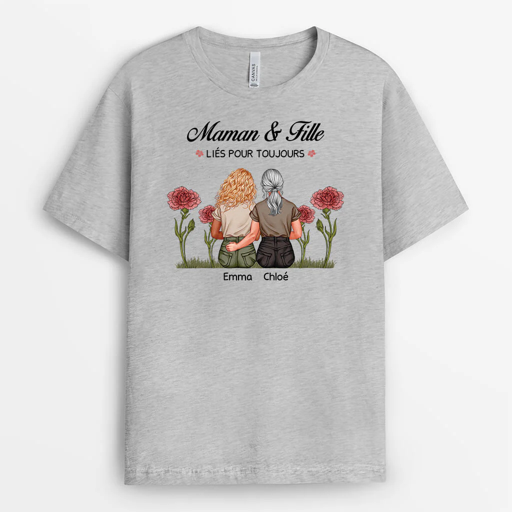 T Shirt Personnalisé Maman - Nous Sommes Liés Pour Toujours - Image 2
