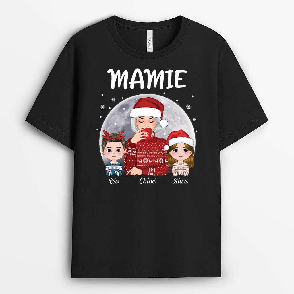 Cadeau de Noël Personnalisé - T-shirt Maman Noël - Image 2